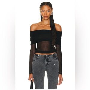 NWT SER.O.YA Idalia Top in Black‎ Size L